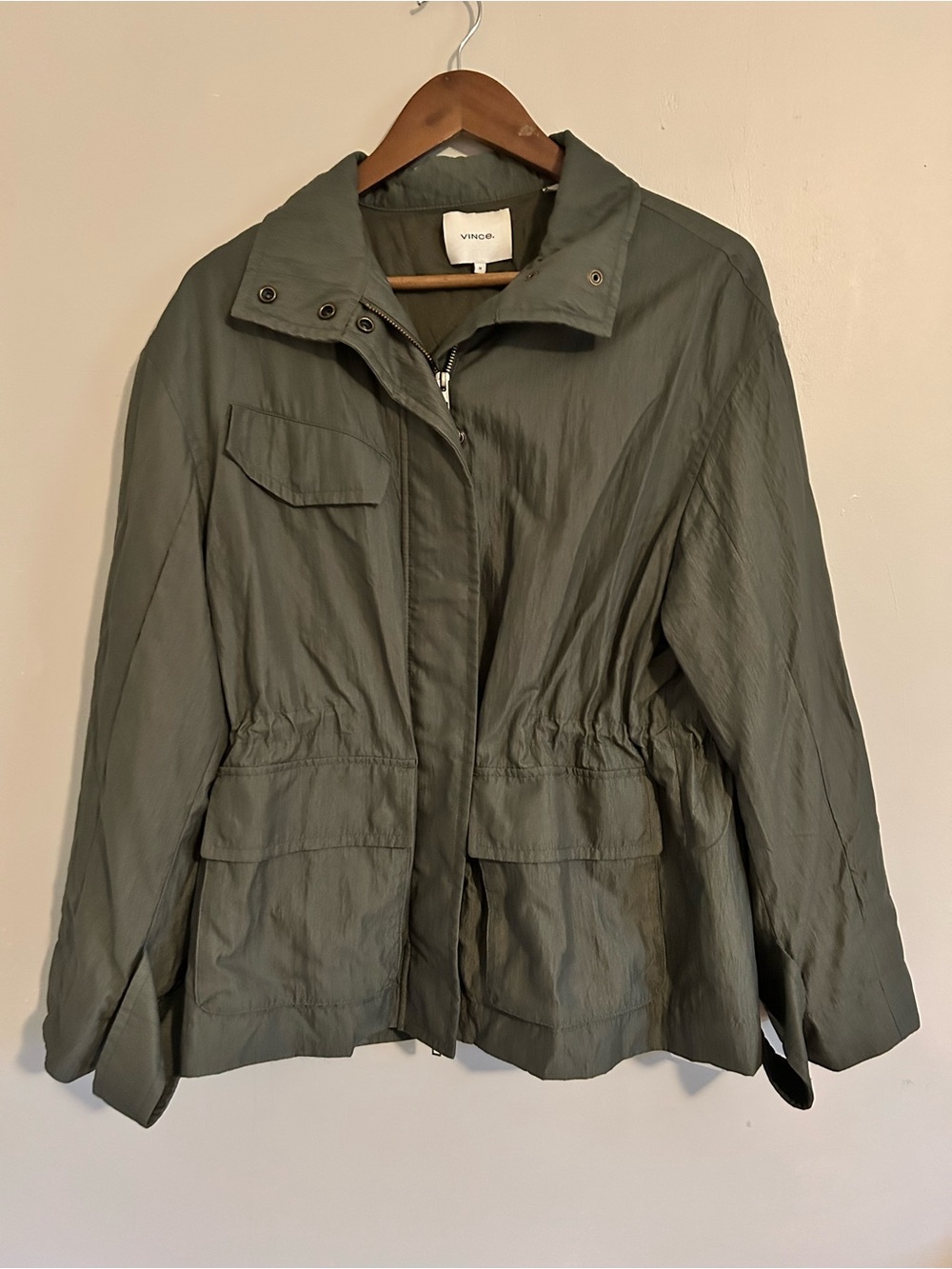 Vince Olive Green Lightweight Anorak Jacket Medium